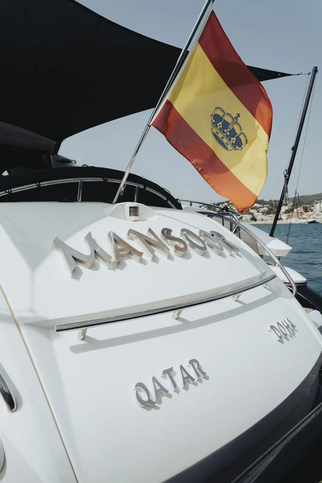 MANSOOR name on the transom