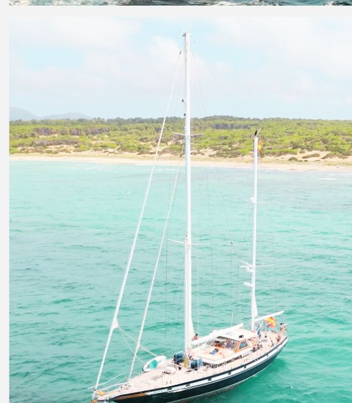 SoS anchored turquoise water