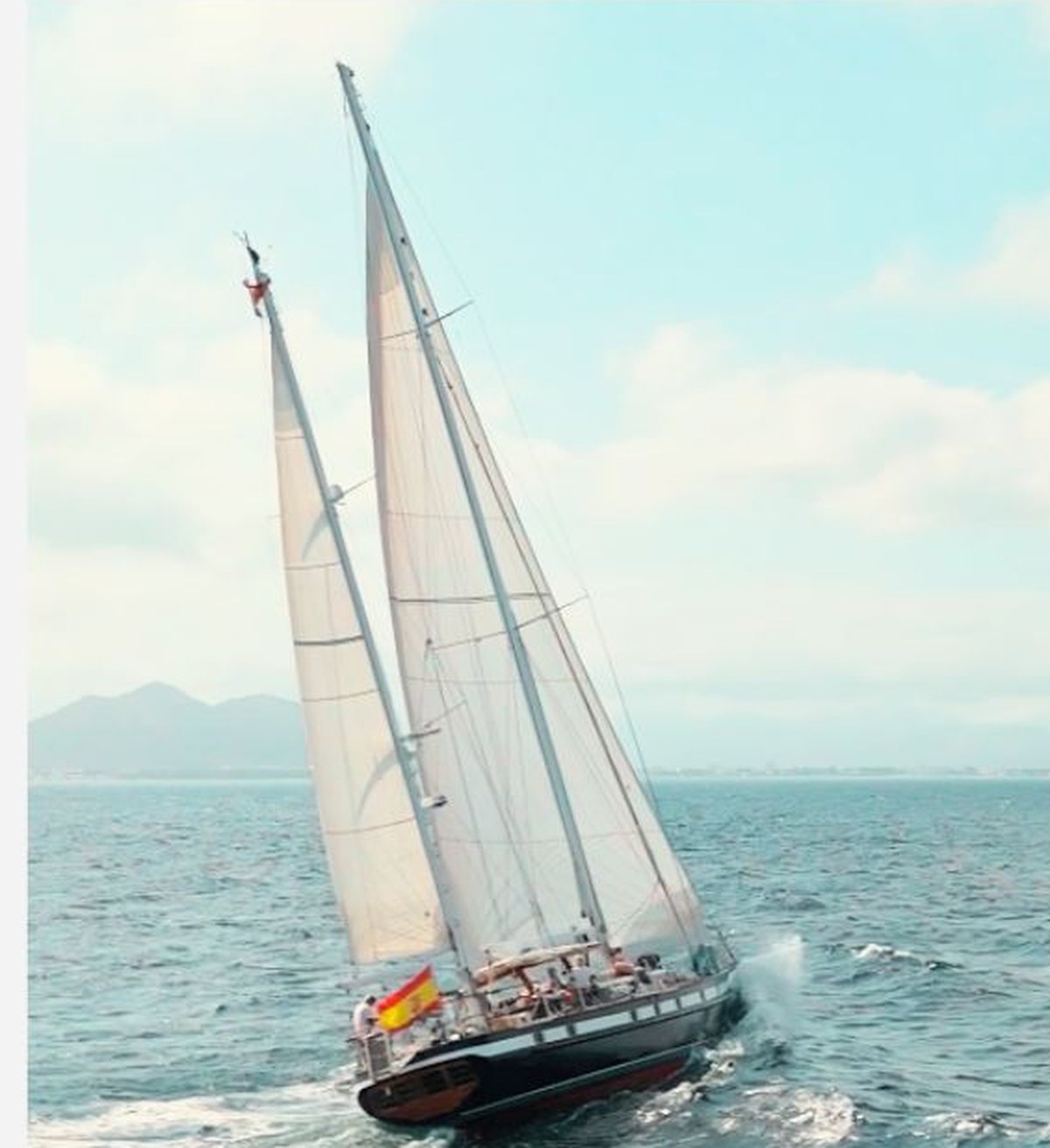 Serenity of Sea under sail